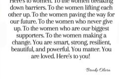 women supporting and encouraging women