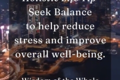Wisdom of the Whole, balance, reduce stress