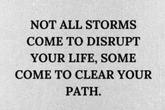 Storms clear a path