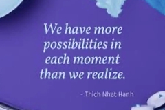 Possibilities in each moment, Thich Nhat Hanh