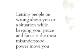 Letting others be wrong about you