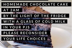 Chocolate Cake and Cold Milk
