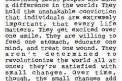 Each person is important.