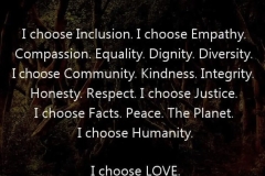 I choose love.