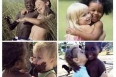 We are the human race.   Children happy with friends.