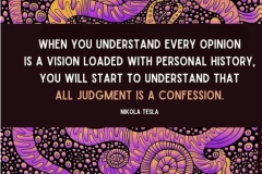 opinion, personal history, judgment is confession