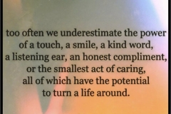 The power of kindness.