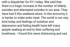 older adults are killing themselves, check on your loved ones