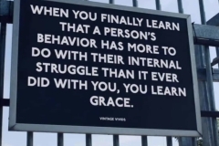 Struggle, behavior, grace