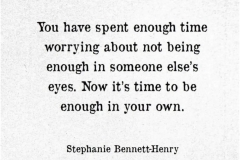 Affirmations, "I AM ENOUGH."