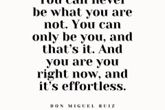You can only be you. You are enough.