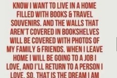 Home w/ Books, Travel Souvenirs, Photos of loved ones