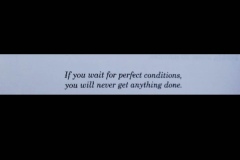 No perfect conditions