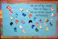 Bulletin board  on cancer floor