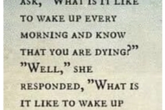 Living and Dying