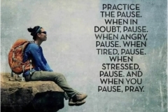 Practice the pause, mental health