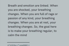 Breath and emotion are linked.