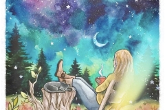 Healing, Self Care, Nature, Moon, Stars, Night Sky