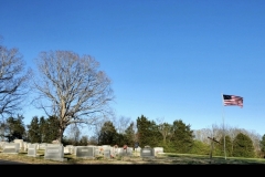graveyard and USA flag (photo by DH)