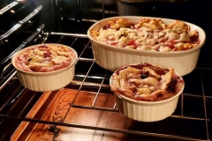 Three Pies in the Oven (photo by DH)