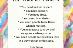 Love is not all you need.
