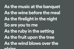 So Are You to Me lyrics, Love Song