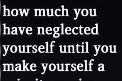 Try making yourself your priority.