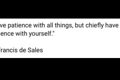 Be patient with yourself.