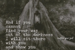 darkness, sit with you, show you the stars