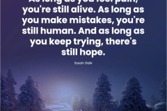 You're human. Keep Trying.